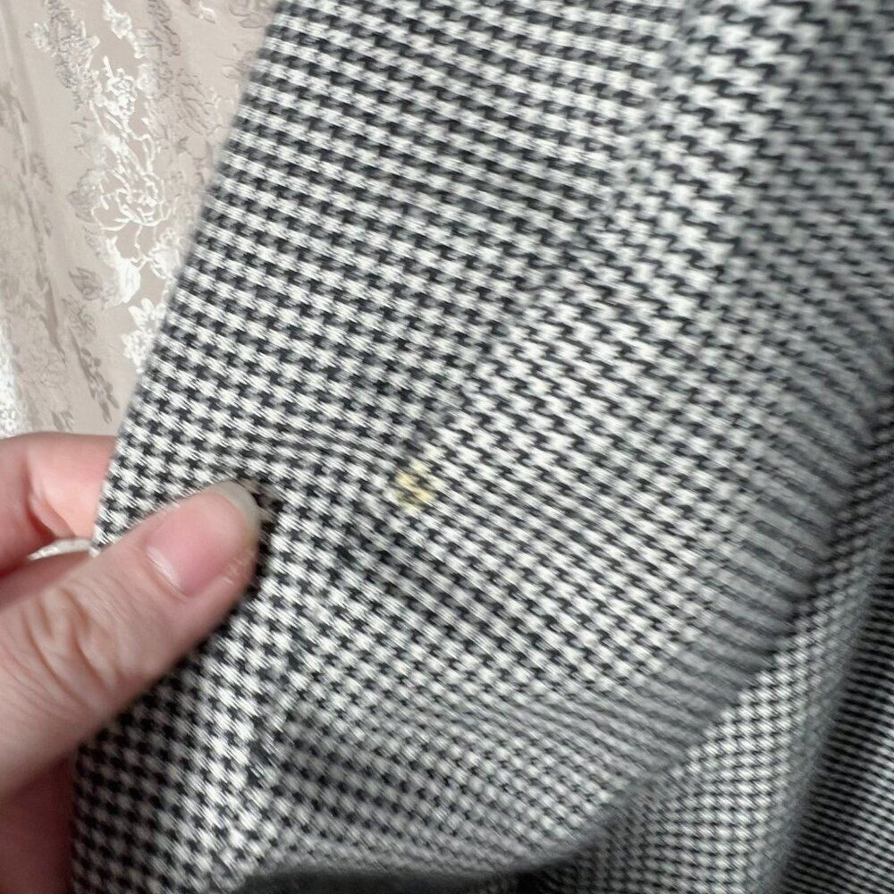 Cashmere Harold Powell Men's Houndstooth Blazer Sportcoat Suit Jacket Size 46 - Picture 8 of 8
